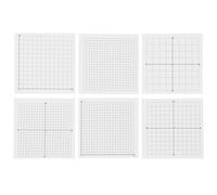 INOOMP 6 Pcs Adhesive Graphing Paper Notes Grid Sticky Message Pads White Paper Easy to Tear with Grid Design Add A Touch of Style for Workspace
