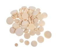 INOOMP 60pcs Half Craft Balls Unfinished Dome Beads Wood Material Beige Color Smooth Surface Without Burrs for Dream Catchers DIY Handicrafts Family and Friends