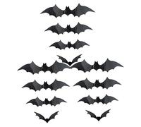 INOOMP 60pcs Halloween Bat Ornaments Window Decals for Party Decor DIY Home Halloween Decoration