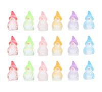 INOOMP 60pcs Mini Gnomes: Mini Resin gnome Statues - Glow-In-The-Dark Miniature Figurines For Landscape Outdoor Yard Lawn Indoor Plant Pots