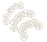 INOOMP 60pcs Unfinished Wooden Wheel Craft Cutouts DIY Wood Discs Gears for Steampunk Industrial Home Decor Wall Art Craft Projects