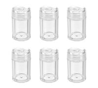 INOOMP 6pcs 10ml Mini Loose Powder Bottles Set with Flip Cap, Open-hole Sifter Containers for Travel Cosmetic Glitter, Refillable Female Powder Storage with 12-hole, 3-hole, Single-hole