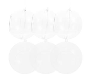 INOOMP 6pcs Acrylic Hanging Spherical Planters for Air Plants and Flowers with One Side Opening Design Providing Plenty of Air for Healthy Growth, for Party and Shopping Mall Decoration