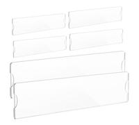 INOOMP 6pcs Acrylic Name Plate Holders for Office Door and Wall, Adhesive Label Frame with Desk Sign Rack, Suitable for Office and School Name Plates