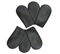 INOOMP 6pcs Black Synthetic Material Piano Pedal Protective Sleeves Cover Set with Elegant Design for Piano Pedal Protection and Decoration