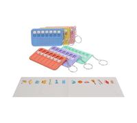 INOOMP 6pcs Chore Chart for Routine Habit Tracker Abs Planner Keychains with Stickers Reusable Reminder Device for Monthly Habit Trackers and Todo Lists