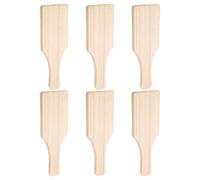 INOOMP 6pcs Clay Paddle Tool Clay Modelling Tools Wooden Material Delicate Smooth Finish Comfortable Handle for DIY Pottery Suitable for Professional Modeler and Beginner