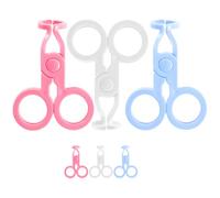 INOOMP 6pcs Contact Lens Remover Tweezers Set with Portable Clips for Hard and Soft Lenses, 3 Colors (White, Pink, Blue) for Hygienic Eye Lens Removal and Travel Use