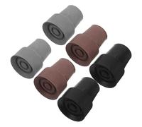 INOOMP 6pcs Crutch Cushions Rubber Crutch Tips Noise Reduction Nonslip Grip 19mm Hole Diameter for Canes on Terrains and Public Places