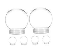 INOOMP 6pcs DIY Plastic Snowball Candy Jar Screw Lids for Crafts Party Favors