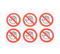 INOOMP 6pcs Do Not Touch Vinyl Sign Stickers Warning Labels for Machines Windows Safety Caution Adhesive Caution Signs