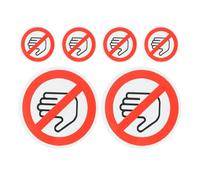 INOOMP 6pcs Do Not Use Tags Warning Stickers Self-adhesive Vinyls Red Adhesive Warning Sticker Prohibit Touch Versatile Application for Workshops and Business