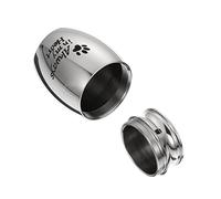 INOOMP 6pcs Durable Stainless Steel Pet Cremation Urn Casket for Ashes Storage Elegant Silver Memorial Box for Dogs and Cats Comforting Keepsake for Pet Loss