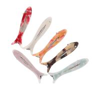 INOOMP 6pcs Fish Hair Clips with Smooth Opening and Rounded Edges, Acetic Acid and Metal Material, Cute Fish Shape Hair Accessories for Daily Styling and Dinner Dates