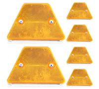 INOOMP 6pcs High Visibility Guardrail Reflectors, Road Delineators for Traffic Safety, Double-Sided Reflective Markers for Driveway, Highway, or Construction Zones