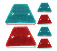INOOMP 6pcs High Visibility Guardrail Reflectors, Road Delineators for Traffic Safety, Double-Sided Reflective Markers for Driveway, Highway, and Construction Zones