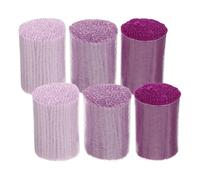 INOOMP 6pcs Latch Hook Yarn Rug Yarn Carpet Embroidery Supply Acrylic Fiber Pre-Cut Comfortable and Skin-Friendly Purple Beautiful Appearance for Hand-Made Carpet Making