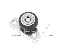 INOOMP 6pcs Mini Fixed Caster Wheels for Side Mount Drawers Smooth Silent Sliding Tpr Material Furniture Casters Compatible with Wardrobes Cabinets Nightstands