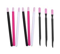 INOOMP 6pcs Nail Grinding Pens with Quartz and 3pcs Ceramic Manicure Tools Set for Professional Nail Art, Cuticle Care, and Home Use, White, Rose Red, and Black