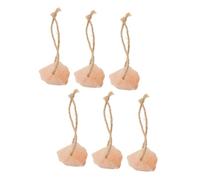 INOOMP 6pcs Natural Pink Salt Lick Block Essential Mineral Source Cattle Deer Organic Mounting Block for Livestock Health Wellbeing Rich Trace Elements Convenient Use