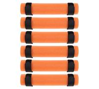INOOMP 6pcs Orange Strap Kayak Fishing Rod Floaters for Boat and Kayak Use - Water Bobber Stabilizers with Floating Wood Stick Accessories for Outdoor Boating and Fishing