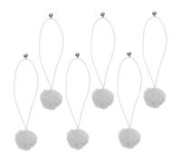 INOOMP 6pcs Plush Cat Trees Replacement Balls with Bells Hanging Interactive Cat Scratching Post Kitten Play Stimulates Hunting Instincts