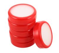 INOOMP 6pcs Red Finger Wet Sponge Cups for Counting Money and Organizing Documents, Plastic and Sponge Material, Quick Usability and Improved Efficiency for Cash Handling and Office Use