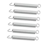 INOOMP 6pcs Silver Metal Tremolo Springs Set for Electric Guitar Bridge Extension, Guitar Parts Replacement for Vintage American Style Tremolo System
