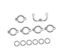 INOOMP 6pcs Stainless Steel Parrot Foot Rings U Shape Open Leg Bands Bird Anklets Rust Resistant Bird Supplies for Identification and Training