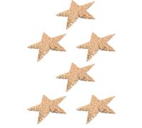 INOOMP 6pcs Star Iron on Patches Glitter Patches for Clothing Golden Five Pointed Star Shape Fashion Forward Sparkling Strong Bonding DIY Application for Stage Costumes Holiday Outfits