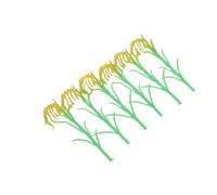 INOOMP 6pcs Static Grass Tufts Miniature Rice Paddy Plants for Model Railroads, Plastic Scenic Landscaping Accessories with Realistic Detailing for Miniature Landscaping and Train Layouts