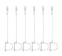 INOOMP 6pcs Trailer Coupler Pin with Anti-Loss Cable, Trailer Hitch Pins | Galvanized Steel Locking Pins, Shaft Locking Retainer, Heavy Duty Wagon Hitch Components