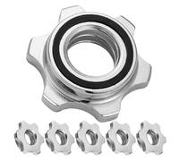 INOOMP 6pcs Universal Barbell Security Nuts 2.5cm Hex Self-locking Dumbbell Bar Fixing Nuts for Fitness Equipment with Anti-slip Locking Collar for Weightlifting Bars