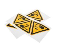 INOOMP 6pcs Warning Signs Self-adhesive Vinyl Caution against Corrosion Sticker Alerting Individuals to Potential Hazards Reminder for Individuals to Stay Vigilant Industrial Warehouses