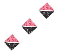 INOOMP 6pcs Washable Dog Bandana Triangular Pet Scarves for Birthdays Adorable Patterns Watermelon Bones Soft for Everyday Wear and Photo Shoots