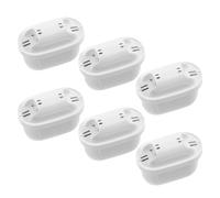 INOOMP 6pcs Water Filter Cartridge Compatible with Brita Pitcher, White | Reduce Impurities, Chlorine and Limescale, for Better Taste, Coconut Shell Activated Carbon Material