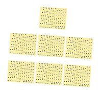 INOOMP 7 Pcs Guitar Fretboard Stickers Number Decals for Guitar Fingerboard Adhesive Yellow Stickers that Help Master the Fretboard Easy to Assemble with Professional and Practical