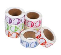 INOOMP 7 Rolls Day of Week Sticker Adhesive Sticker 1.5 Inch Removable Creative Copper Material Unique Design Pretty Look for Boutiques Food Package Sealing Supplies