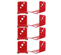 INOOMP 8 Set Fire Extinguisher Mount Stand Wall Bracket in Red, Heavy Duty Iron and Plastic Construction, Simplifies Routine Checks and Prevents Sliding, for Schools and Cabinets