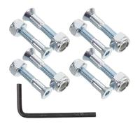 INOOMP 8 Sets Blue Skateboard Hardware Kit with Carbon Steel Screws and Nuts, Rust Resistant and Reinforced Protection for Longboard and Truck Maintenance
