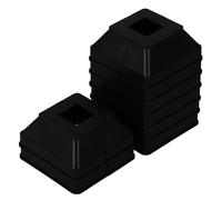 INOOMP 8pcs Black PVC Fence Post Extender with Vinyl Fence Post Caps and Decorative Foot Cover Easy Installation and Long Term Protection Hand Rails for Outdoor Steps