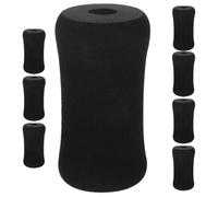 INOOMP 8pcs Foam Foot Pads Roller Cover, Black Rubber and Plastic Foam Roller Pad Replacement for Leg Extension Machine, Weightlifting Platforms, Sit Ups and Leg Extensions
