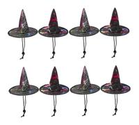 INOOMP 8pcs Funny Pet Hat Halloween Dog Cat Sombrero Pet Party Hat Decor Headdress