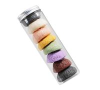 INOOMP 8pcs Natural Facial Sponges with Aloe Vera and Shell Shapes, Plant-Based Exfoliating Skin Cleansing Puff Set for Sensitive and Daily Skincare in Bath