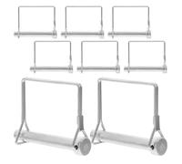 INOOMP 8pcs Square Trailer Hitch Pins, 0.4'' X 2.8'' Shaft Locking Pin | Heavy-Duty Carbon Steel Secure Wired Lock Pin for Towing, Easy Installation for Farm Trailers, Lawn Mowers, PTO Shafts