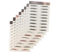 INOOMP 8pcs Waterproof 3d Bionic Eyebrow Tattoo Stickers Hair-like False Eyebrows Makeup Grooming Stickers for Natural Beauty Temporary Transfers Suitable for Women
