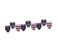 INOOMP 9 Pcs Dog Collar Bib Usa Flag Dog Collar Patriotic Dog Bib US Flag Dog Bandana Pet American Flag Dog Scarf American Bibs Dog Flag Dogs Patriotic Dog Bandanas Bandana