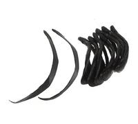 INOOMP 9pcs Black Clip-on Hairpieces for Women with Classic Opera Design, High Temperature Wire Material, Easy Application and Protecting Natural Hair, for Stage Performances