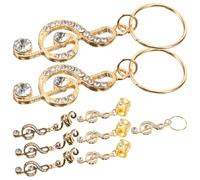 INOOMP 9pcs Metal Dreadlock Hair Jewelry Charms for Women with Music Note Design, Delicate Look and Eye-catching Style, Won't Hurt Hair, for New Year and Birthday Celebrations