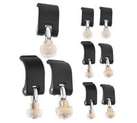 INOOMP 9pcs Trekking Pole Clips with External Lock, Nylon Walking Pole Clamps for Outdoor Camping, Simple Installation and Universal Compatibility for Mountaineering and Hiking